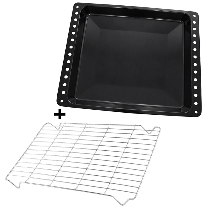Oven Tray for Lamona LAM3200 LAM3204 LAM3401 Grill Shelf Drip Pan 460mm x 366mm + Grid Insert