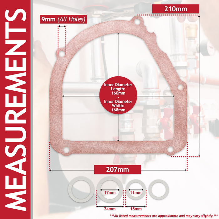 Burner Plate Gasket Kit for Main System Eco Elite 24 25 28 30 Combi ERP Boiler (5130582)