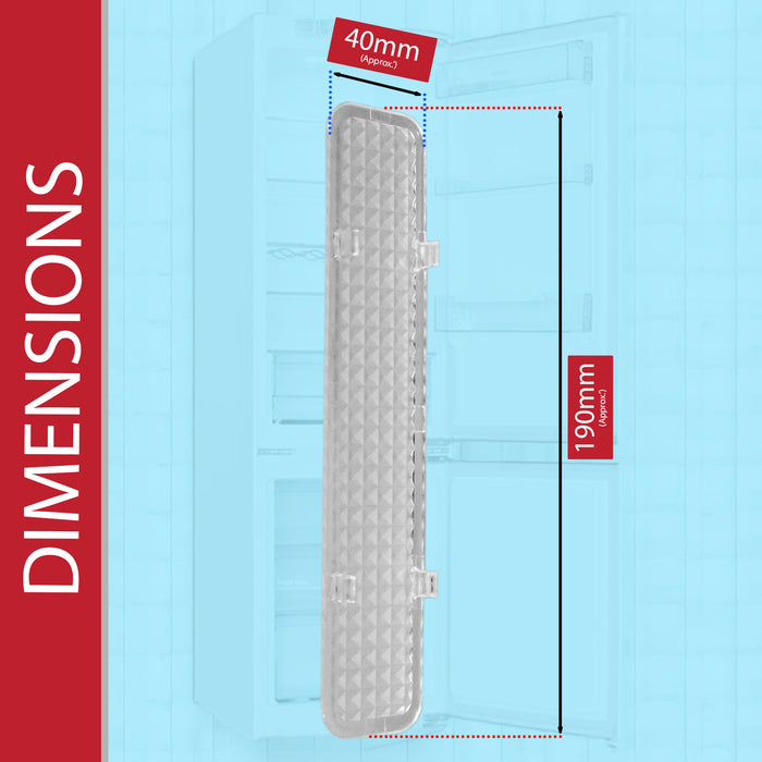 Light Cover for Gorenje Fridge Diffuser Panel Plate 19cm x 4cm NRK418 NRS918