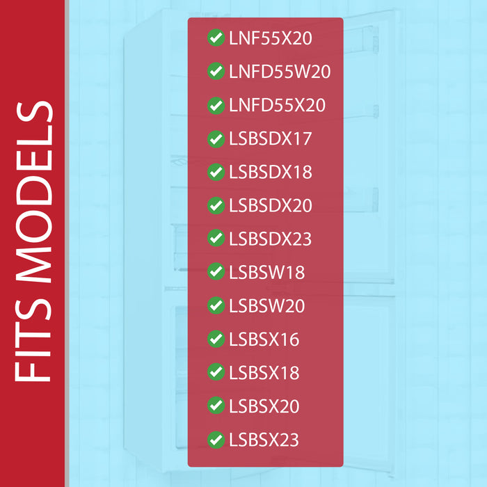 Logik Fridge Light Cover Diffuser Panel Plate 19cm x 4cm LNF55X20 LSBSDX LSBSX