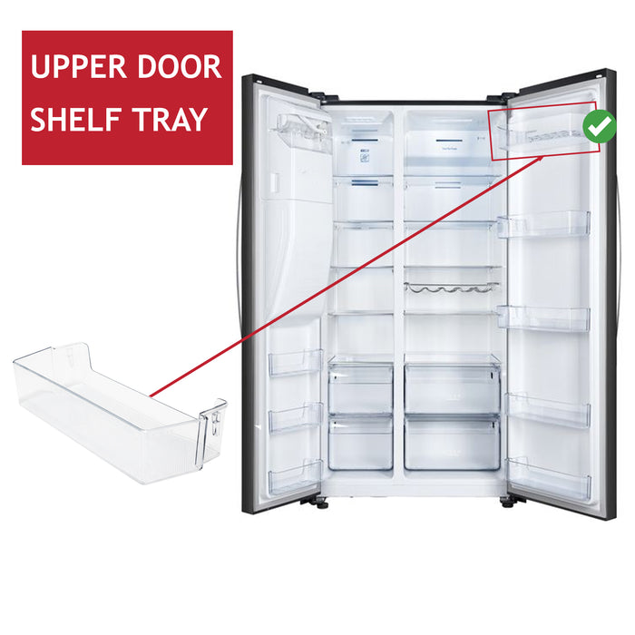 Kenwood Upper Top Door Shelf Tray Fridge 1872282 KSBSDB19 KSBSDIB17 KSBSDIT18 KSBSDIT20