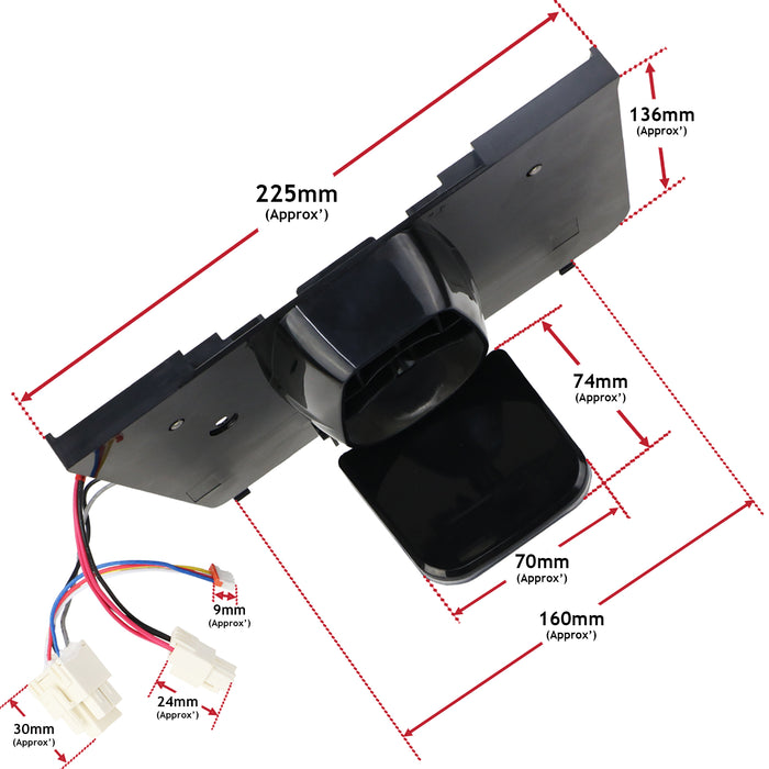 Fridge Water Dispenser Lever Housing Unit For Hisense RS694N4TFF RS694N4TBF RS694N4TCF (Black)