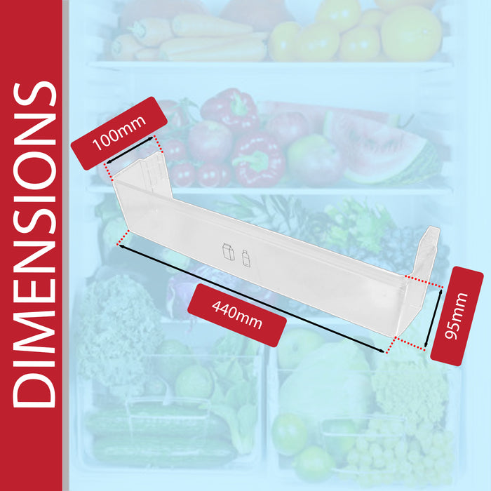 Logik Fridge Door Shelf Lower Bottle Dairy Tray Rack LLNF55X20 LNFD55W20 LNFD55X20 LSD55W20 4159693