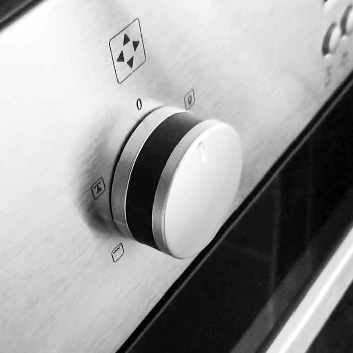 Control Knob Switch for Lamona LAM3200 LAM3207 LAM3300 LAM3404 LAM3404-1 Oven Cooker (Silver / Black, Pack of 2)