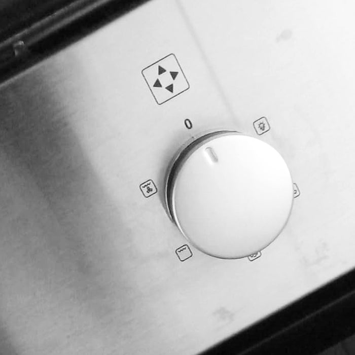 Control Knob Switch for Lamona LAM3200 LAM3207 LAM3300 LAM3404 LAM3404-1 Oven Cooker (Silver / Black, Pack of 2)
