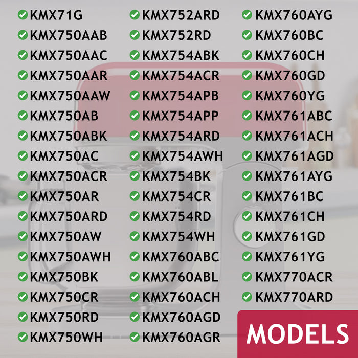 Kenwood Bowl KMIX KMX750 KMX754 KMX760 KMX761 KXT750SS Stainless Steel 4 LUG