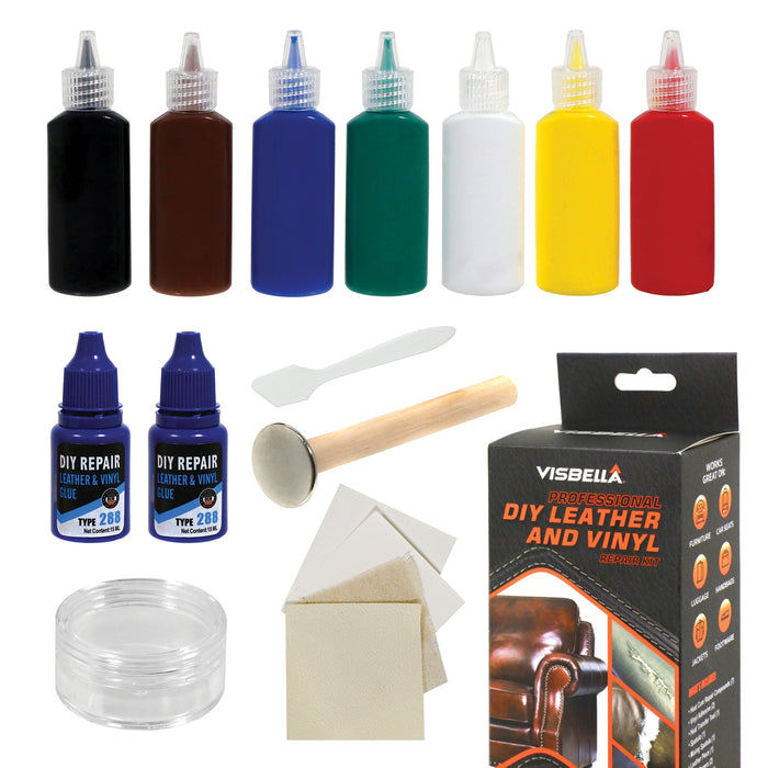 VISBELLA Leather Vinyl Repair Kit for scratches tears holes cracks sofas seat