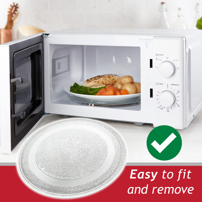 Universal Microwave Turntable Plate Smooth Flat Glass Dish Tray (11" / 28.4cm / 284mm)