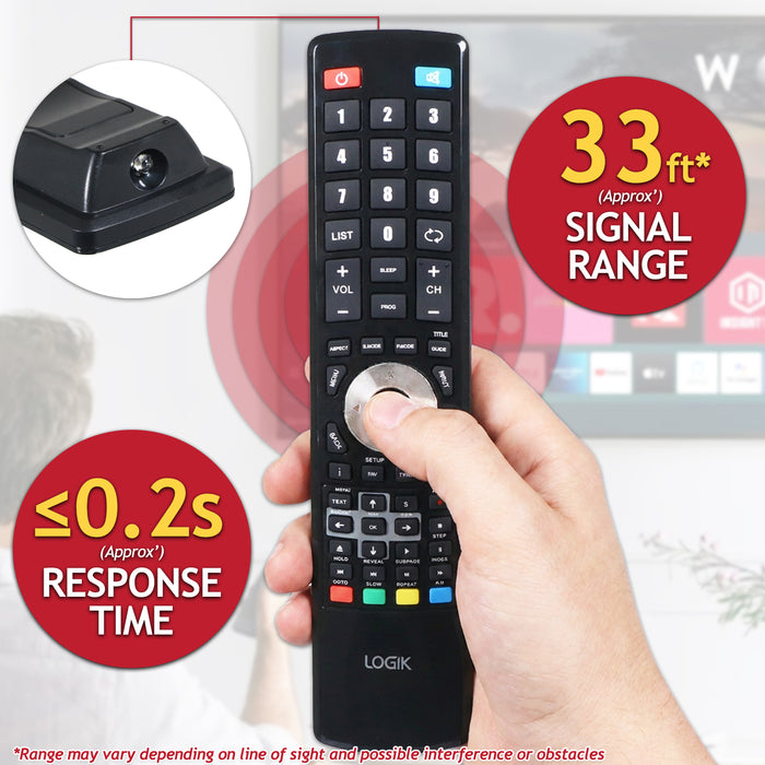 Logik RC16 TV Remote Control L19 L22 L24 L26 L29 L32 L39 L46 Replacement Television Controller (504Q2418101)