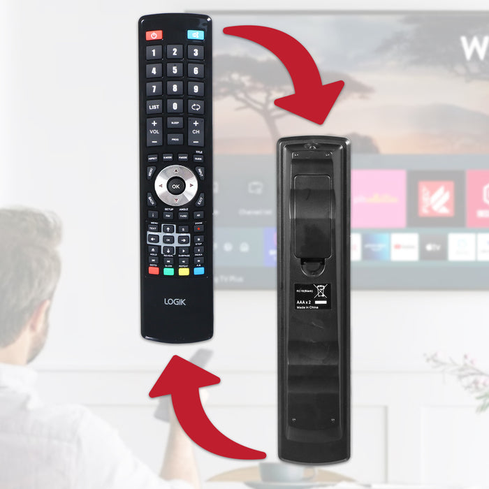 Logik RC16 TV Remote Control L19 L22 L24 L26 L29 L32 L39 L46 Replacement Television Controller (504Q2418101)