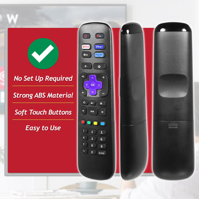 Remote Control for JVC Roku TV LT-24CR230 LT-32CR230 LT-40CR330 LT-43CR330 (504Q3270118)
