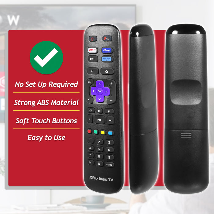 Logik Remote Control for Roku TV L32RHE23 L40RFE23 L43RUE23 L50RUE23 (504Q3260136)