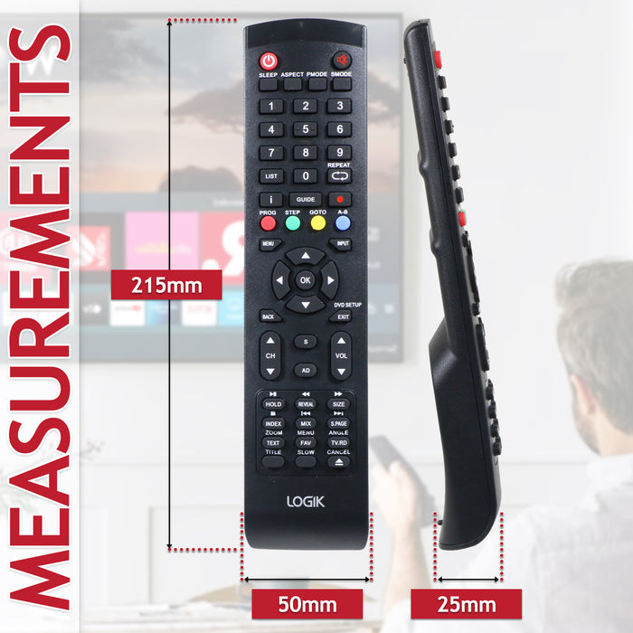 Logik L29HED13 TV Remote Control L20 L24 L29 L32 Replacement Television Controller (9912170965)