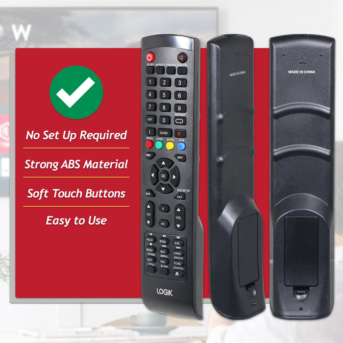 Logik L29HED13 TV Remote Control L20 L24 L29 L32 Replacement Television Controller (9912170965)