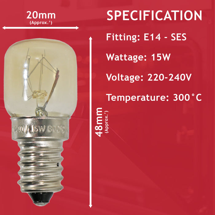Pygmy Light Bulb Lamp for Schreiber Oven Cooker (15w, SES, E14)