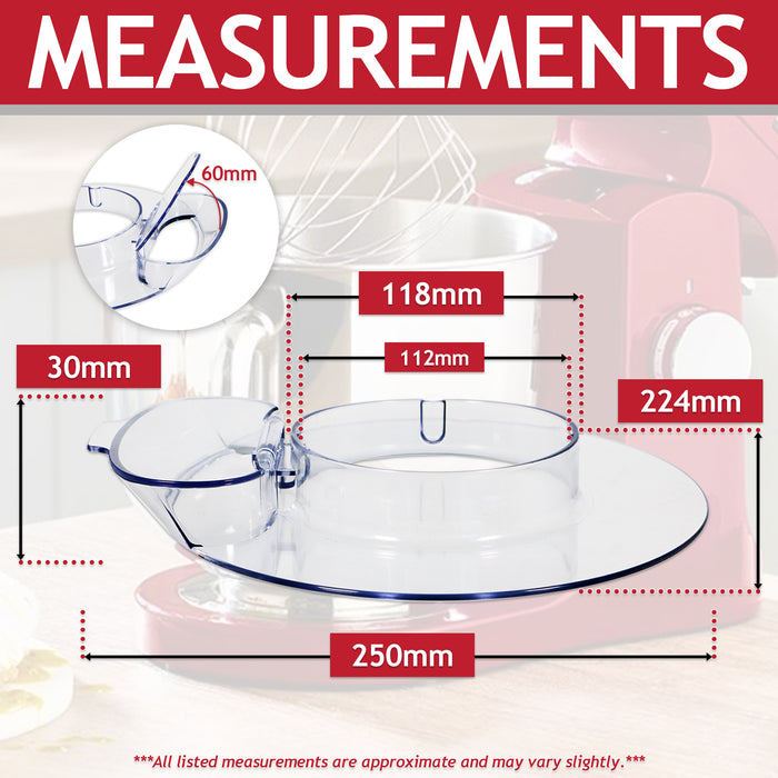 Kenwood KMIX KMX75 KMX750 KMX754 KMX76 KMX760 KMX77 KMX770 Stand Mixer Splash Guard (716716)
