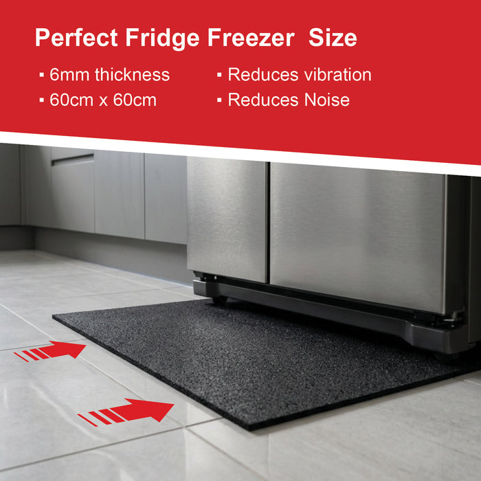 Rubber Mat 60x60cm Fridge Freezer Anti-Vibration Floor Protection Shock Absorber