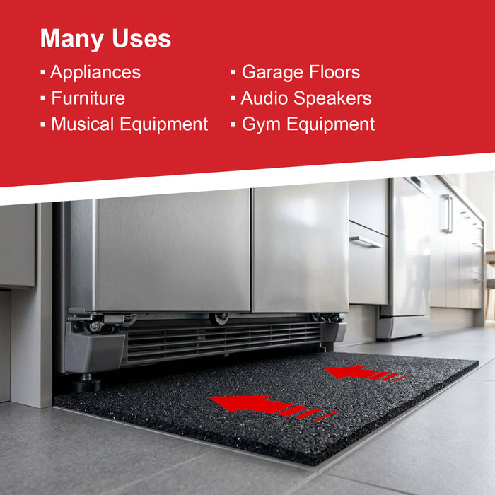 Rubber Mat 60x60cm Fridge Freezer Anti-Vibration Floor Protection Shock Absorber