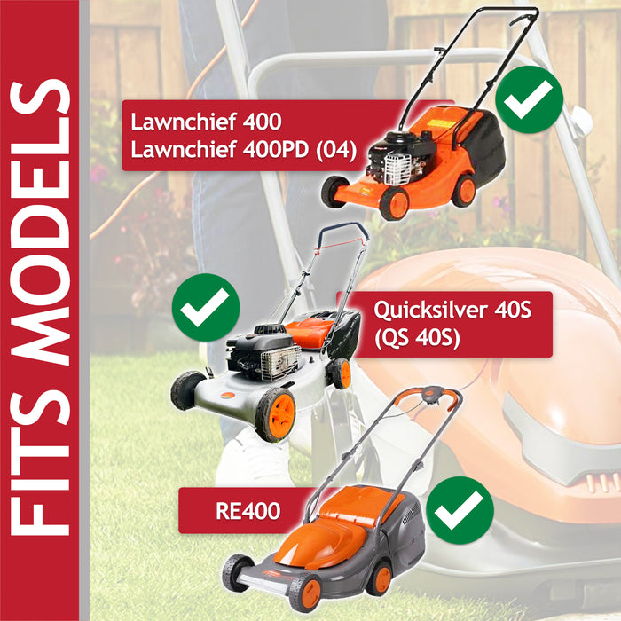 Blade for Flymo Lawnchief 400 PD Quicksilver QS 40S RE400 Lawnmower Metal Combi Grass Cutter (40cm)