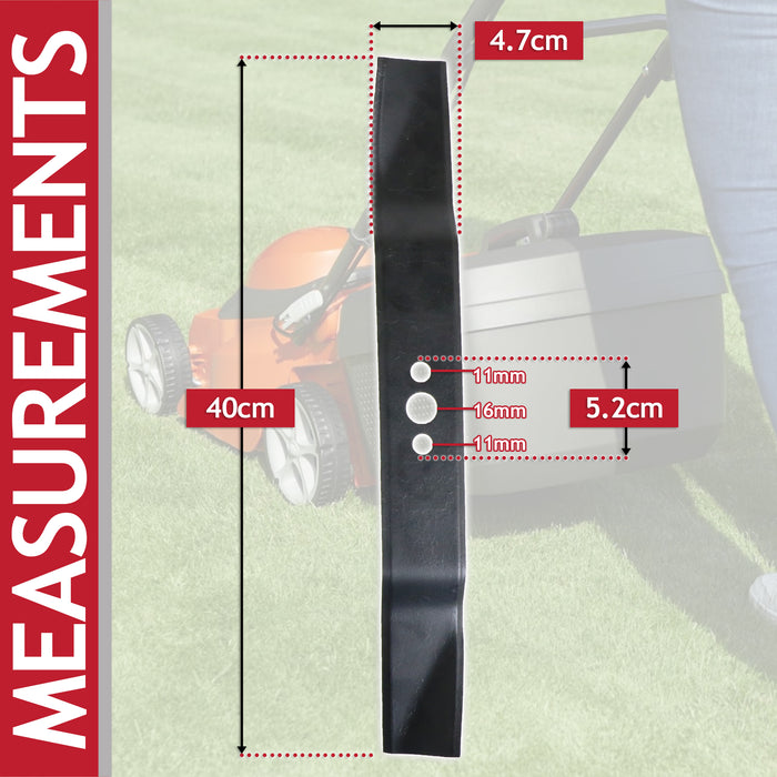 Blade for Flymo Lawnchief 400 PD Quicksilver QS 40S RE400 Lawnmower Metal Combi Grass Cutter (40cm)