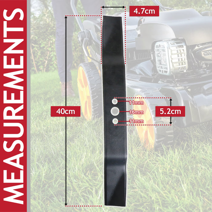 Blade for McCulloch M3540 M40 MT3540S Lawnmower Metal Combi Grass Cutter (40cm)