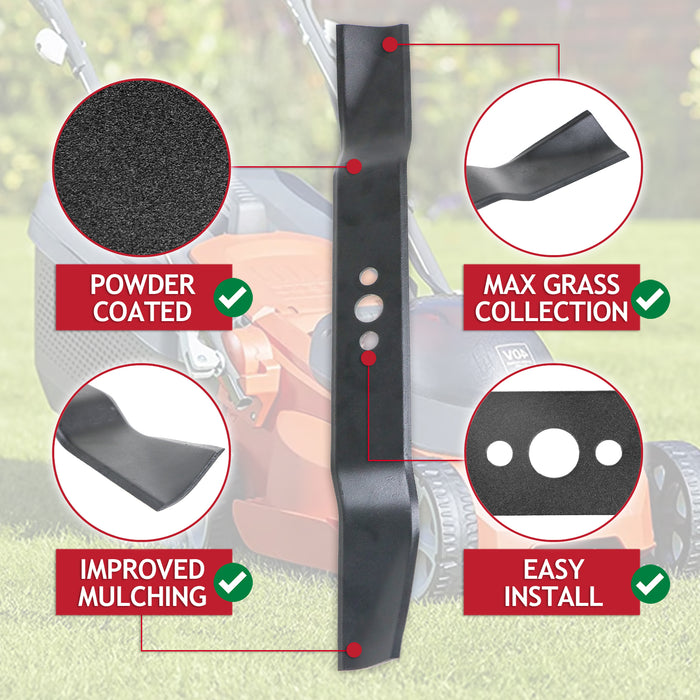 Blade for Flymo Lawnchief 400 PD Quicksilver QS 40S RE400 Lawnmower Metal Combi Grass Cutter (40cm)