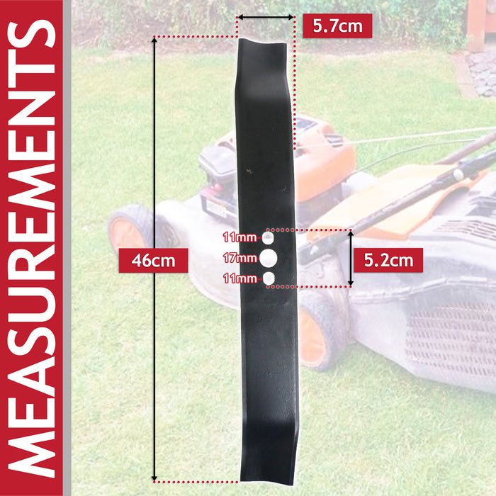 Blade for Flymo Quicksilver 46S QS46 Pioneer 460SD RE460 Lawnmower Metal Combi Grass Cutter (46cm)