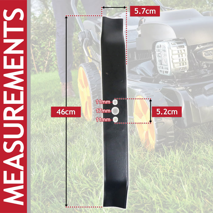 Blade for McCulloch M4046 M4546 M46 M50 Lawnmower Metal Combi Grass Cutter (46cm)