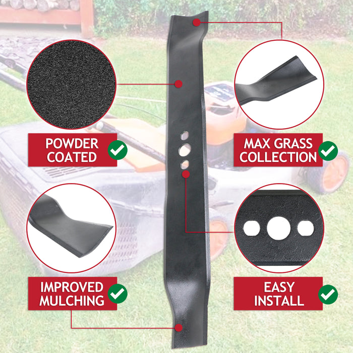 Blade for Flymo Quicksilver 46S QS46 Pioneer 460SD RE460 Lawnmower Metal Combi Grass Cutter (46cm)