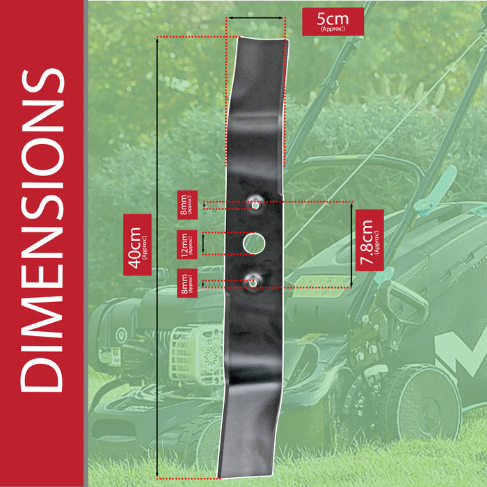 Blade for Cobra M40 M40C M41C DYM1651PF Lawnmower 40cm Metal Grass Cutter