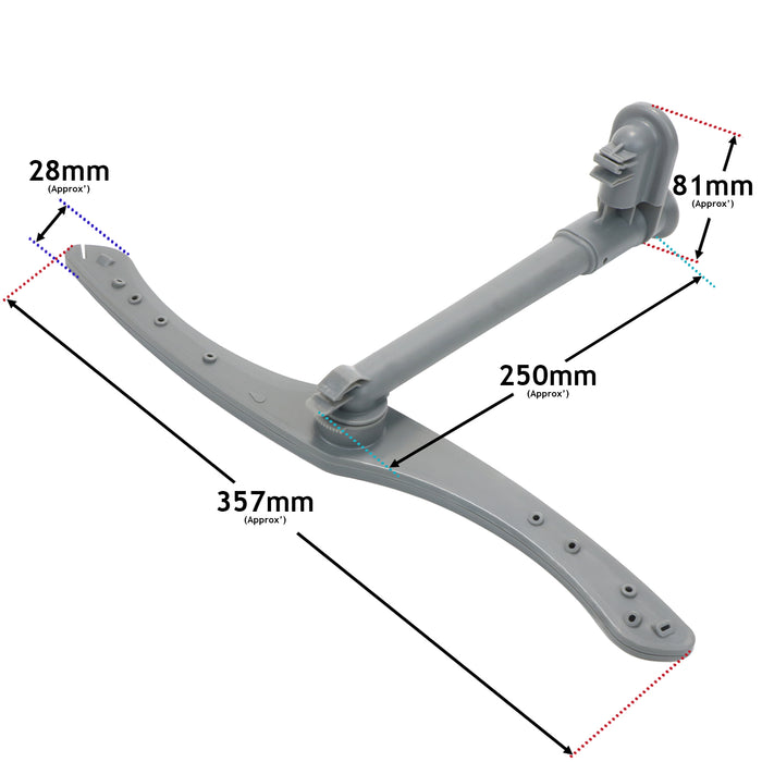 Spray Arm Unit Upper Wash Rotor For Curry's Essentials CID45B16 CID45B20 Dishwashers