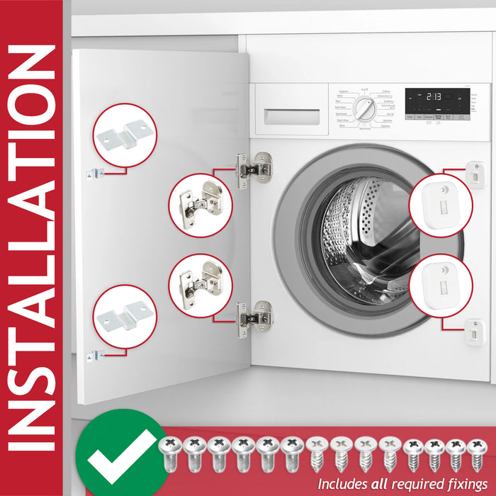 Integrated Door Hinge Magnetic Fixing Kit for Caple WDI3301 WMI3000 WMI3001 WMI3006 WMI3007 Washing Machine (20 Pieces)