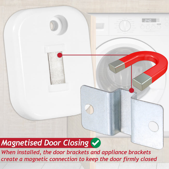 Integrated Door Hinge Magnetic Fixing Kit for Caple WDI3301 WMI3000 WMI3001 WMI3006 WMI3007 Washing Machine (20 Pieces)