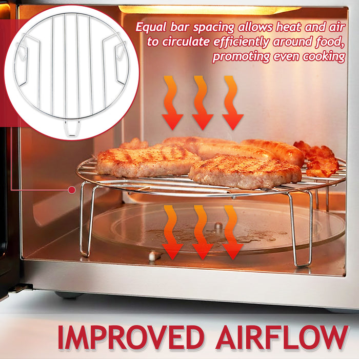 Universal Microwave Grill Wire Rack Stainless Steel Turntable Stand for 17L 18L 19L 20L Models (210mm)