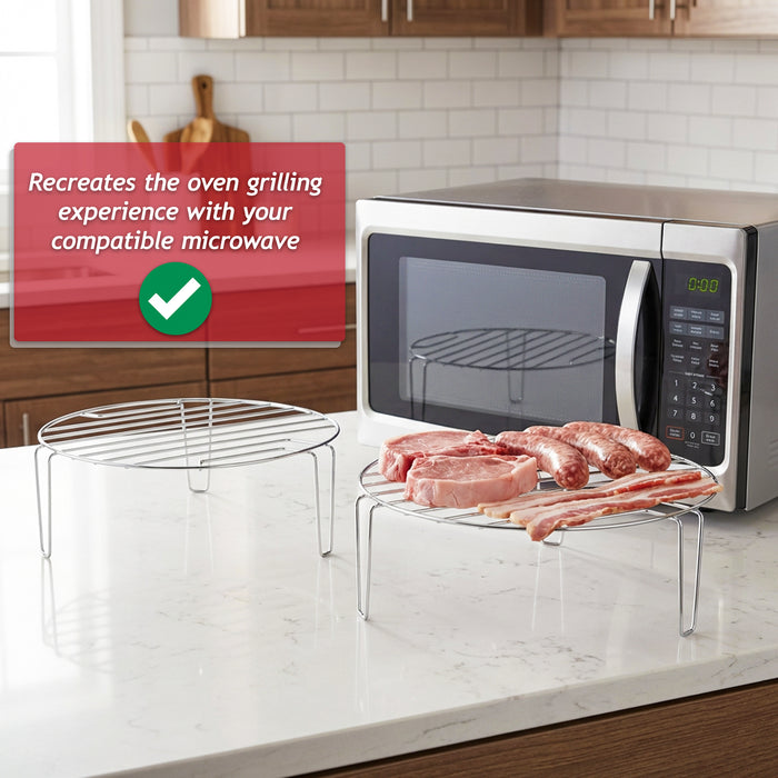 Grill Wire Rack Stainless Steel Turntable Stand for Cookworks EM717CKL 17L 18L 19L 20L Microwave (210mm)