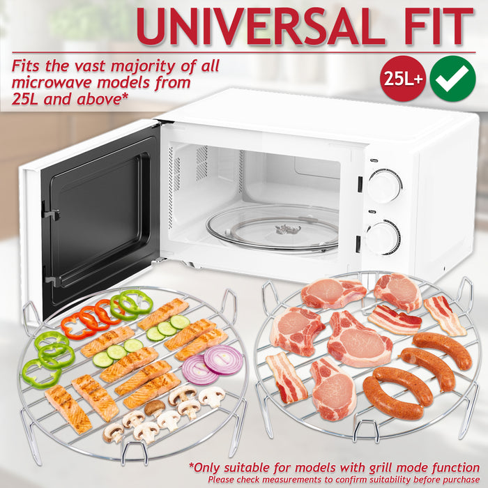 Universal Microwave Grill Wire Rack Stainless Steel Turntable Stand for 25L+ Models (261511705400, 12970000000321)