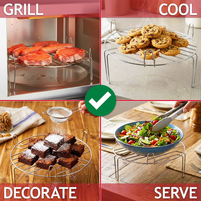 Universal Microwave Grill Wire Rack Stainless Steel Turntable Stand for 25L+ Models (261511705400, 12970000000321)