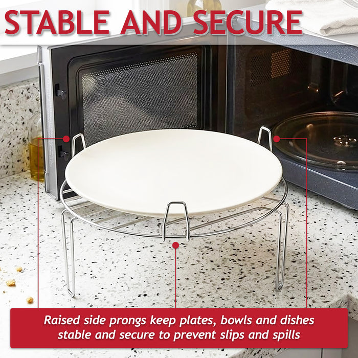 Universal Microwave Grill Wire Rack Stainless Steel Turntable Stand for 25L+ Models (261511705400, 12970000000321)