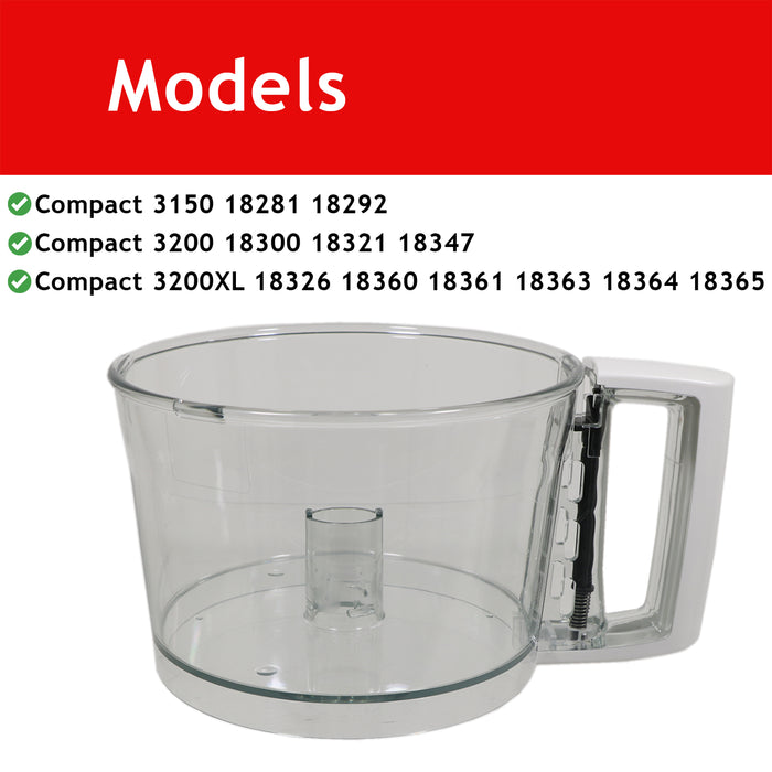 Magimix Mixer Bowl Jug Compact 3200 3200XL 3150 White Handle Workbowl Food Processor 17415