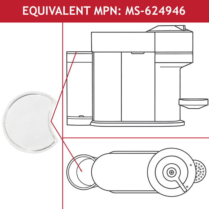 Nespresso Lid Cap Water Tank Vertuo Next Coffee Machine XN910 XN911 MS-624946 Krups