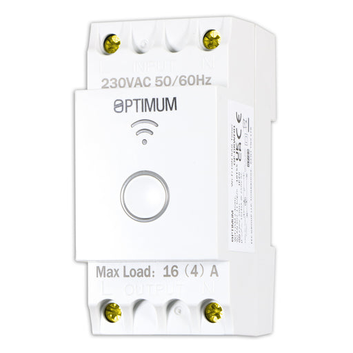 Optimum Wi-Fi DIN Rail Time Switch 230V 50Hz 16(4)A Programmable Timer (OP-DRWF01)
