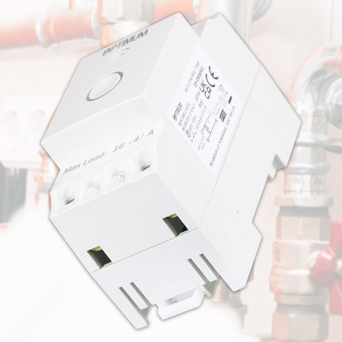 Optimum Wi-Fi DIN Rail Time Switch 230V 50Hz 16(4)A Programmable Timer (OP-DRWF01)