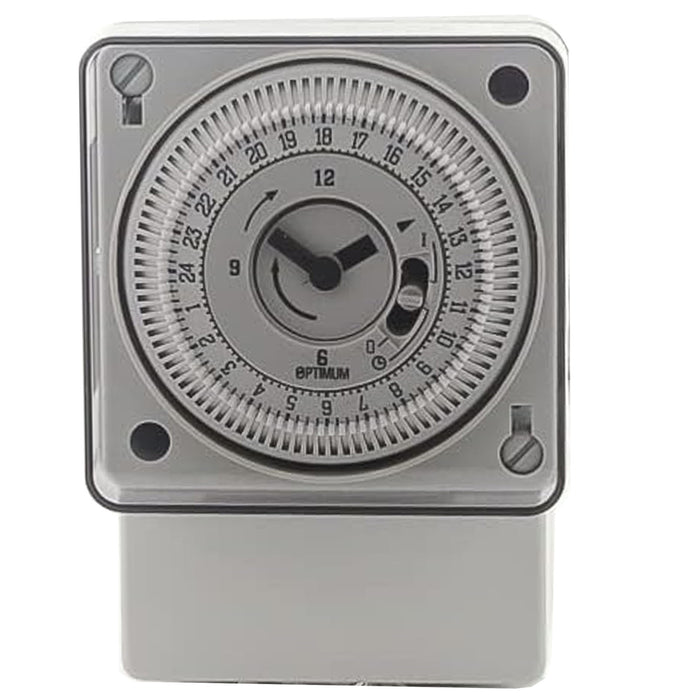 Optimum 24 Hour Time Switch Quartz 150 Hour Surface Panel Din-rail Mounting