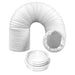 Cooker Hood Vent Hose 6 Metre 5" 5.9" Duct Pipe Extension Threaded Coupler Connector Ring Kit