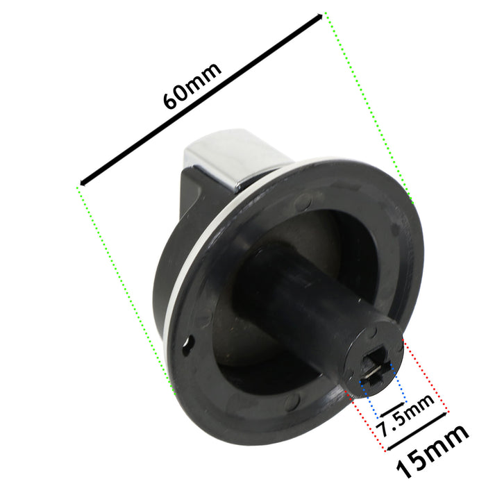 Rangemaster Knob Switch 90 100 110 DF Elite Professional Range Oven Black Chrome P040582 P059074