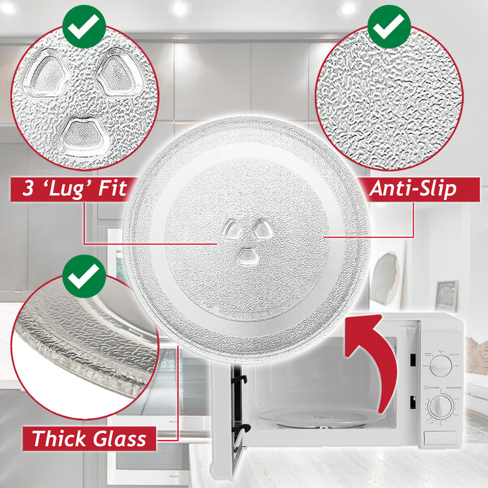 Glass Turntable Plate for SHARP R222STM R272SLM Microwave Oven (255mm)