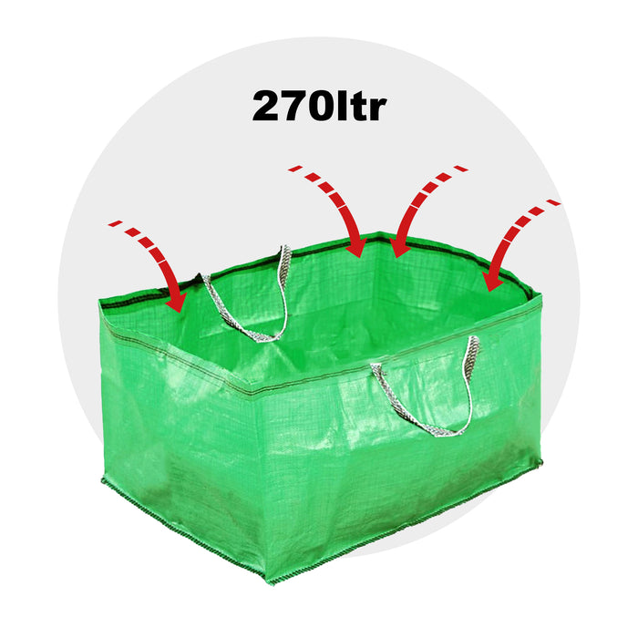 Garden Waste Bag Heavy Duty Large Strong Sack Grass Leaves Cuttings 270L