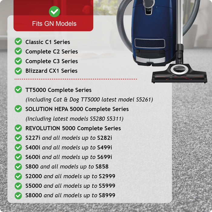 3D Bags for MIELE GN S2111 S5211 S5261 C2 C3 C1 CX1 Classic Complete Blizzard S8310 S8320 Cat & Dog x 4