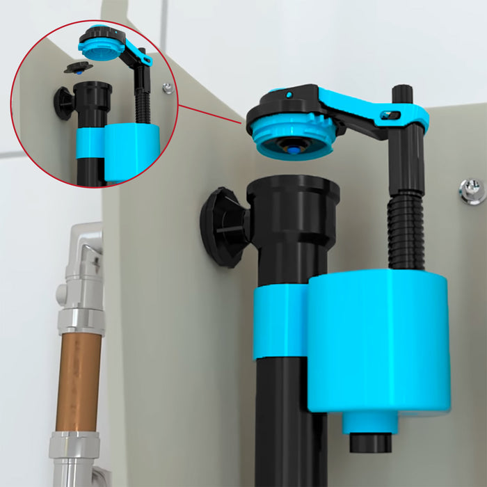 Toilet Cistern Fill Valve Universal 1/2" BSP Adjustable Water Float Inlet (Side Entry)