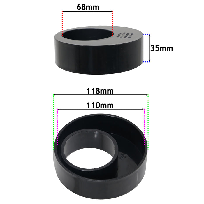 Gutter Down Pipe Drain Adaptor 68mm Rain Water to 110mm Underground Drainage Reducer